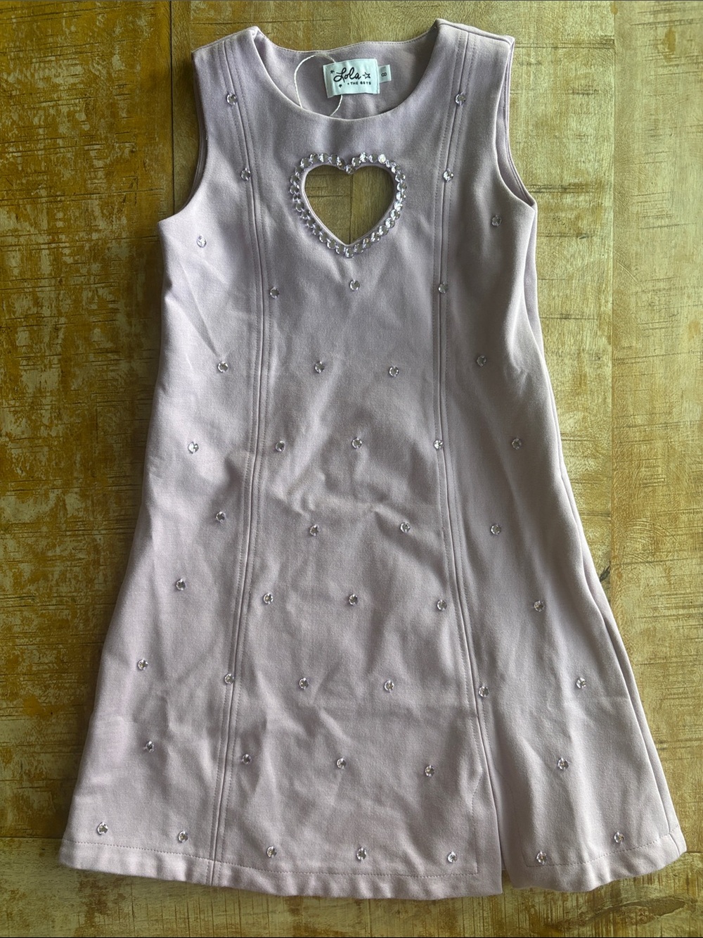 NWOT Lola + The Boys Purple Heart Crystal Dress size 8